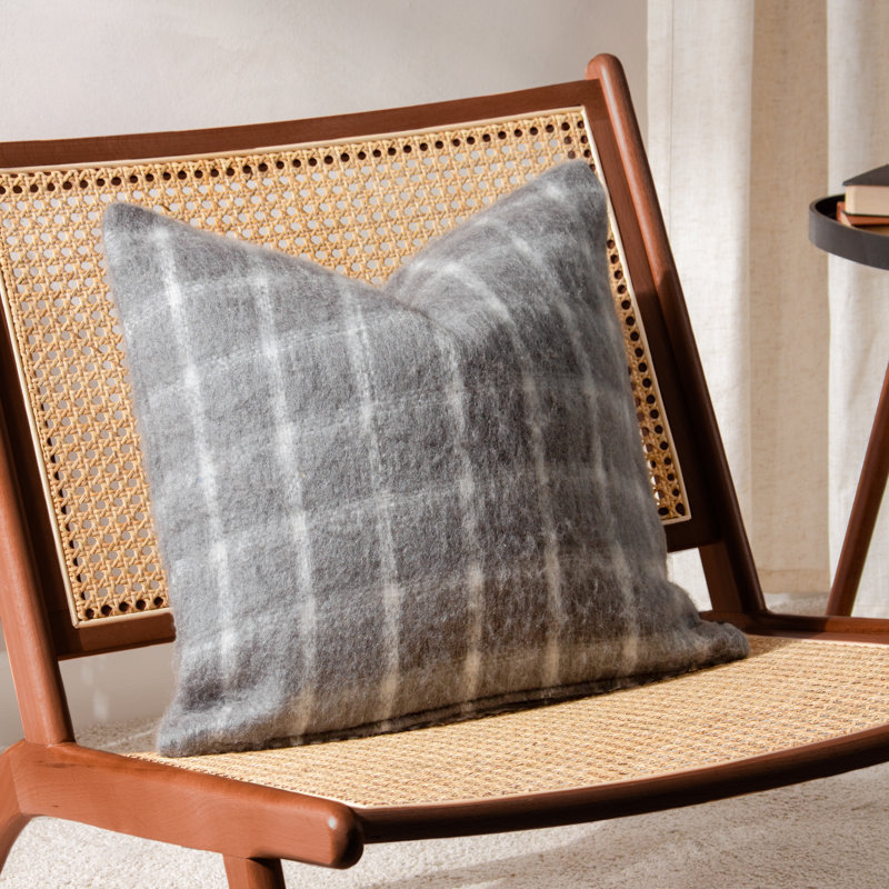 Yarrow Square Cushion, Flint Grey