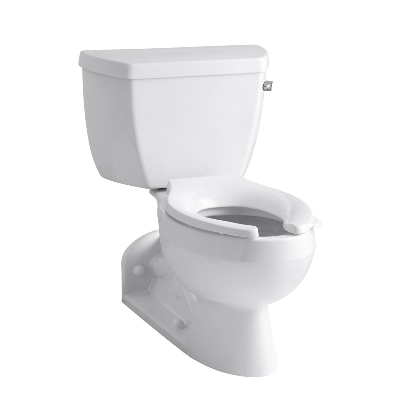 Barrington Two-Piece Elongated 1.0 GPF Toilet with Pressure Lite Flushing Technology and Left-Hand Trip Lever, White