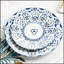Ensemble de vaisselle en porcelaine bleue et blanche Jingdezhen In-Glaze, sans plomb, sans cadmium, cuit à haute température, élégant et durable