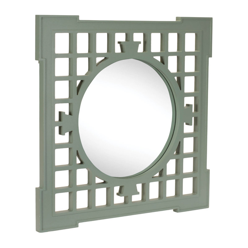 Geometric Lattice Frame Wall Mirror 23.5"SQ