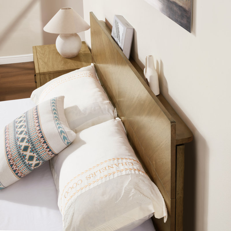 Solid Wood Platform Bed with No-Tool Quick Assembly