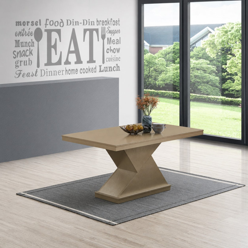Rachmiel 59" Rectangular Pedestal Dining Room Table