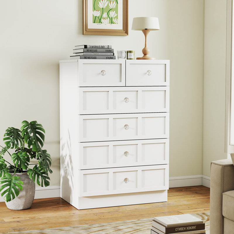 23'' W 6 - Drawer Dresser, White