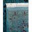 Tapis bleu unique de 9 pi 2 po x 17 pi 8 po Yushu