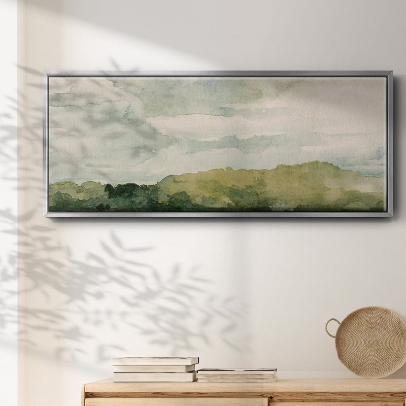 Riverside I- Framed Canvas, 20" H x 50" W