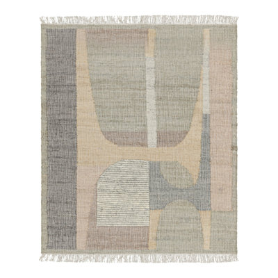 Rug & Kilim’S Flatweave Rug In Beige With Brown, Gray & Green Geometric Patterns