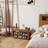 6-Pair Capacity Red-Brown Bamboo Shoe Bench with Hidden Storage