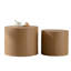 Ensemble de 2 tables basses gigognes rondes en bois pour table ronde et moderne-313109071-308475553