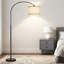 Lampe sur pied à arc moderne avec gradateur de pied, lampe de lecture réglable avec ampoule DEL 9 W, grande lampe sur pied pour le salon et la chambre à coucher-1514185003-1514185006-1514184993