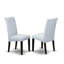 Ensemble de table de salle à manger 7 pièces comprenant une table de salle à manger rectangulaire avec pieds en X et 6 chaises Parson rembourrées en tissu gris, finition noire brossée-687026731-687026728-687026729