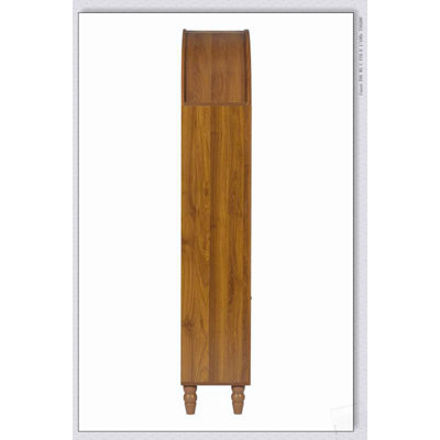 Meuble vintage en bois sculpté et arqué, bibliothèque ouverte de 168 cm de hauteur, meuble de rangement décoratif autoportant pour la maison et le bureau