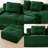 117" Boneless U-Shaped Modular Sectional Sofa with Ottoman, 3-Seater Corduroy Couch with Tufted Design, Deep Seating Cloud Sofa, No Assembly Required & Anti-Slip Base-2010594303