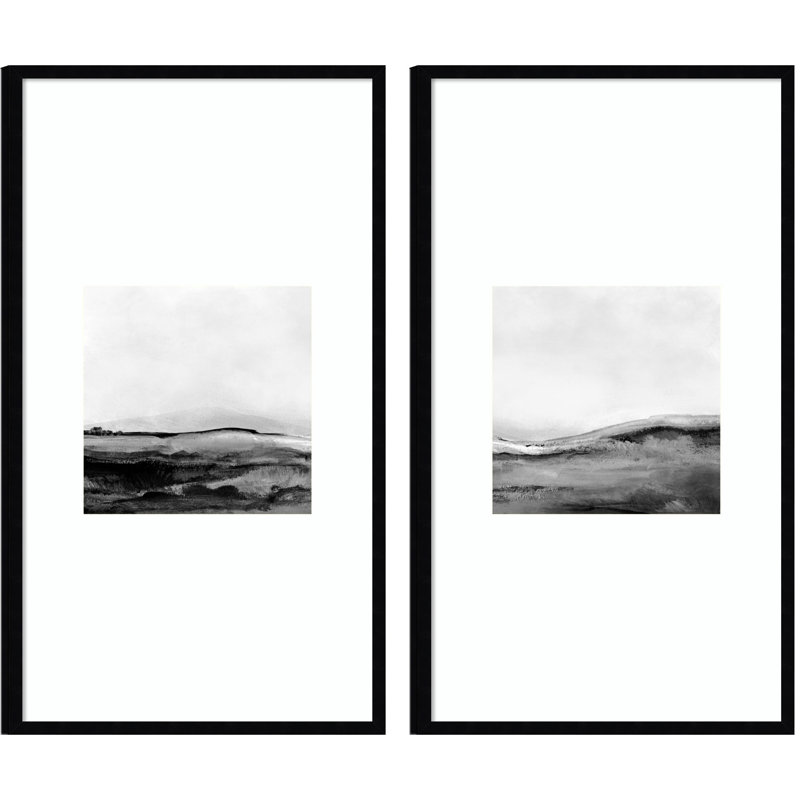 "Mono Landscape No. 1 & 2" par Dan Hobday, impressions murales encadrées