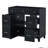 36" Bathroom Vanity-Black(Sink Not Included)