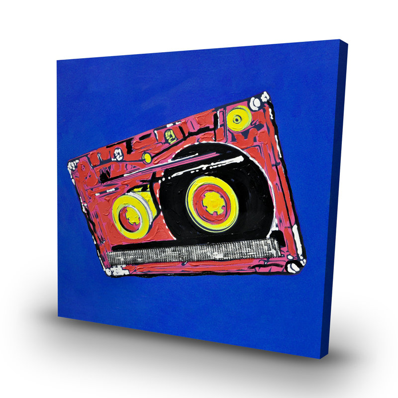 Tape player - 32"x32" art on canvas