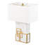 Lampe de table 24,5 po blanc / or