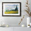 Champ de blé avec cyprès - reproduction encadrée rustique avec tableau mat-158686852-158686874