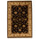 Hand Knotted Area Rug in Black And Ivory