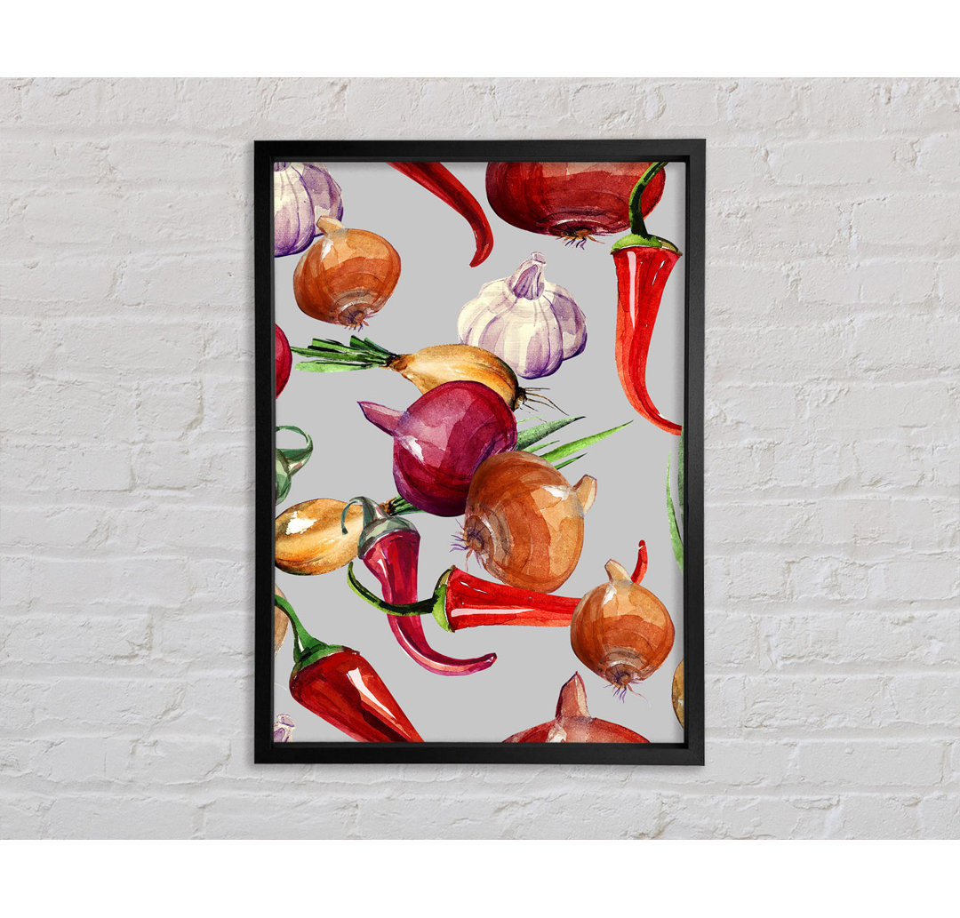 Vegetable Selection 4 - Einzelne Bilderrahmen Kunstdrucke auf Leinwand