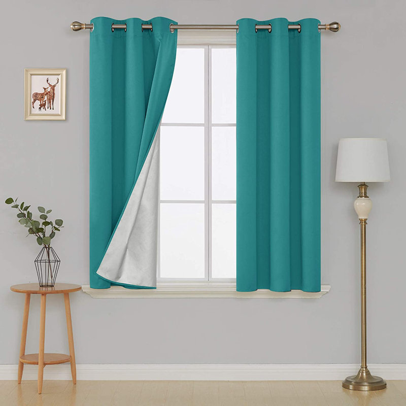 Centerview Blackout Curtains / Drapes Pair, 42" W x 63" L, Teal