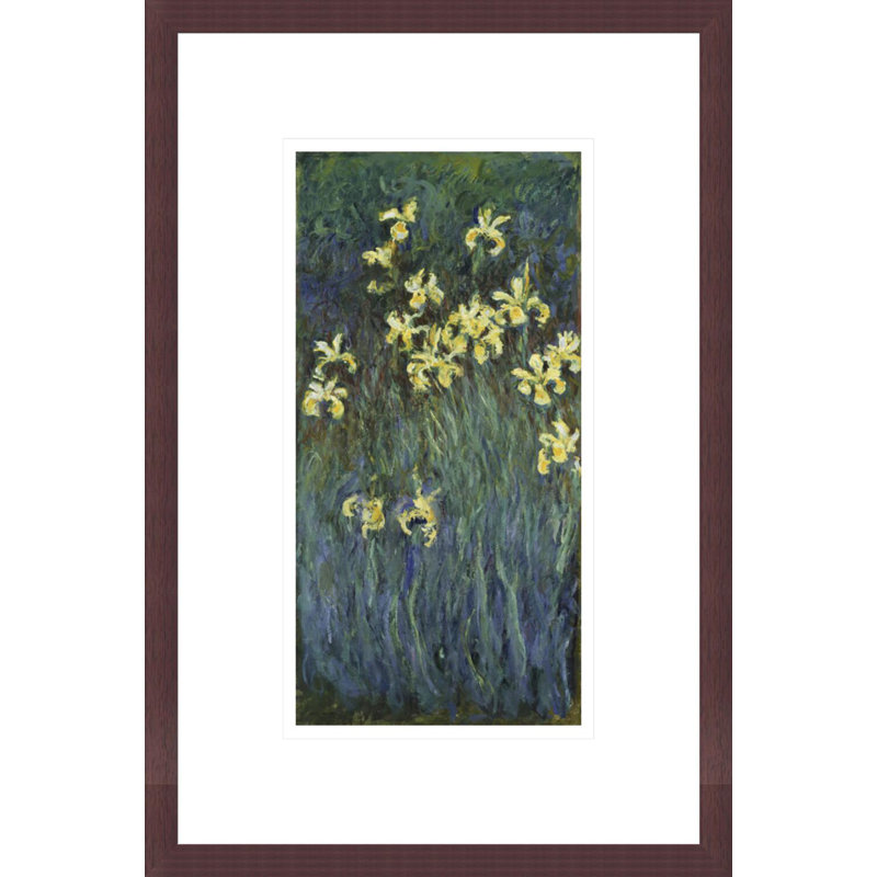 «Yellow Irises» par Claude Monet, impression giclée sur cadre, H 16,75 po x l 11,22 po