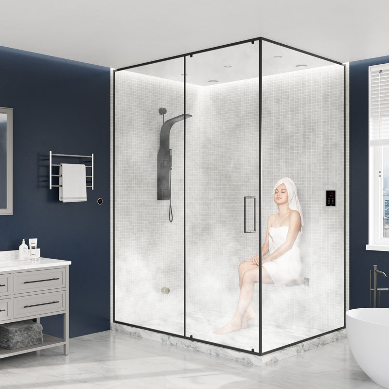 Oasis Series 6KW Steam Bath Generator With Continuous Steam Plus Easy Touch Pad, Brushed Nickel