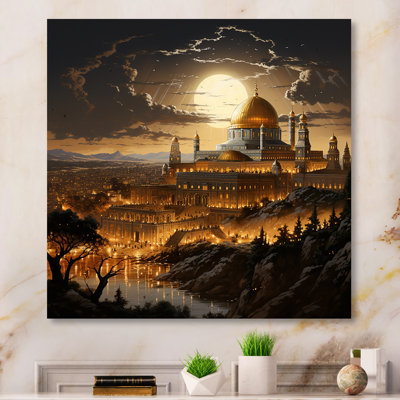 «Abstract Jerusalems Jewel Temple Landscape», reproduction d'art sur toile