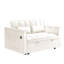 Canapé-lit 55,5 po 3-en-1 pliable, canapé double en velours moderne, canapé-lit à dossier réglable, sac de rangement et oreiller, bureau d'ordinateur portable caché avec port USB, convient au salon, à la chambre à coucher-575470118