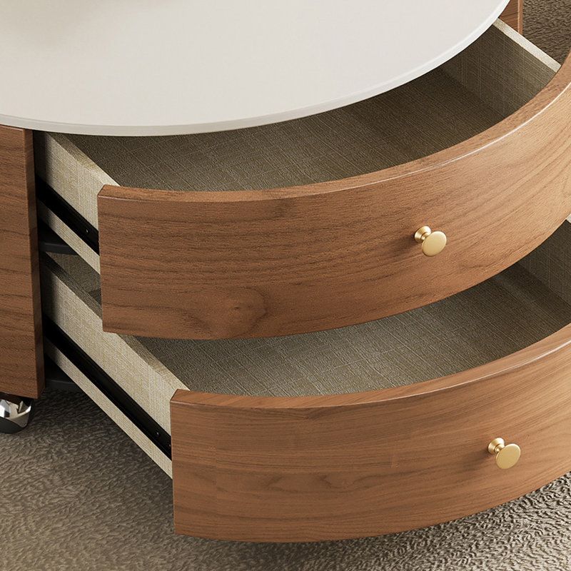 Conception de table basse à roulettes Minimalist, H 14,56 po x l 23,62 po x P 23,62 po