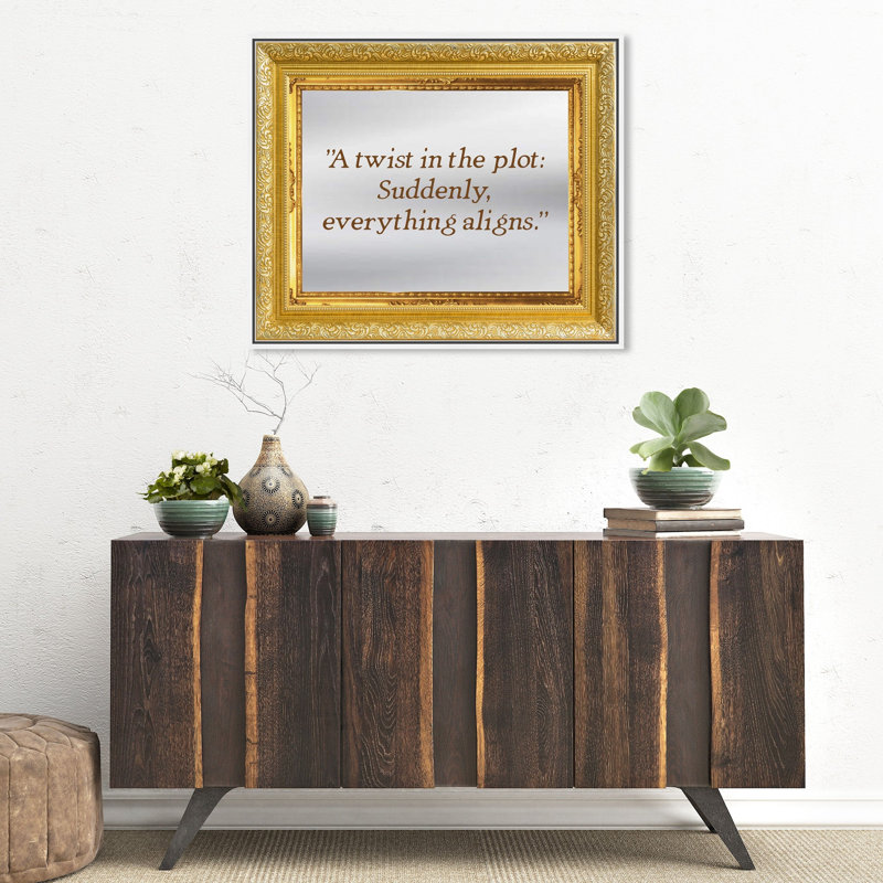 Plot Twist TypographyFramed Mirror by Oliver Gal, White