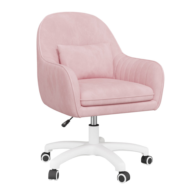 Velvet Office Chair, Pink