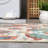 Floral Machine Washable Rug with Rubber Backing for Living Room Vintage Non-Slip Dining Room Rug Easy-Cleaning Floor Carpet for Bedroom-155884355