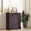 Buffet moderne - avec comptoir en bois massif pour le rangement de la cuisine, 2 tiroirs, portes, tablette réglable