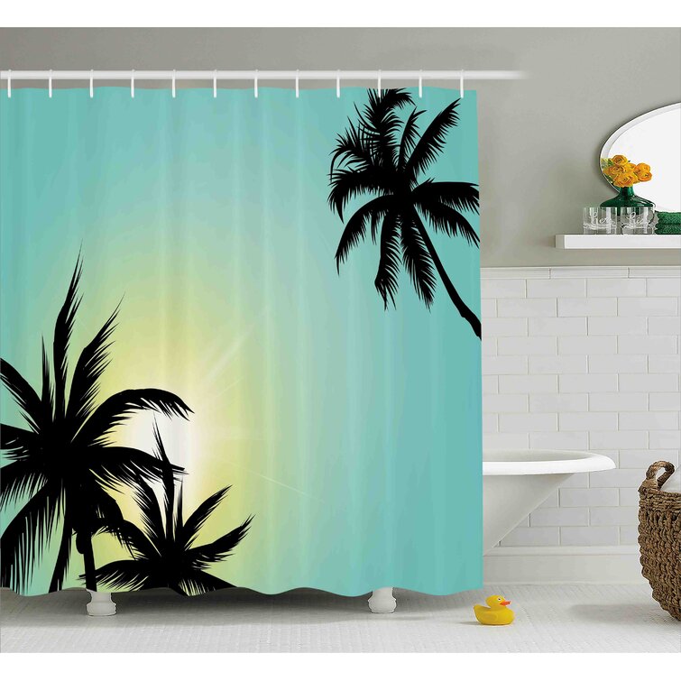 Ebern Designs Alexuss Shower Curtain with Hooks Included & Reviews ...