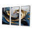«Evolving Gold Flow» - ensemble d'impressions murales abstraites à encre liquide-1255172285-1255172280