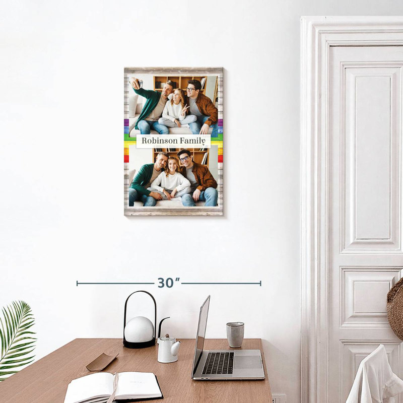 Impression de photo rustique arc-en-ciel collage, 24" H x 16" W
