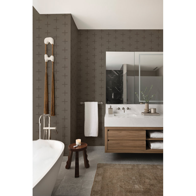 Additionally Wallpaper, Mocha, Self-Adhesive, Vinyl