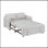 Causeuse-lit en velours de peluche beige 55,5 po Percy