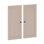 Ensemble de porte double à panneau surélevé 100% bois massif Bryannah