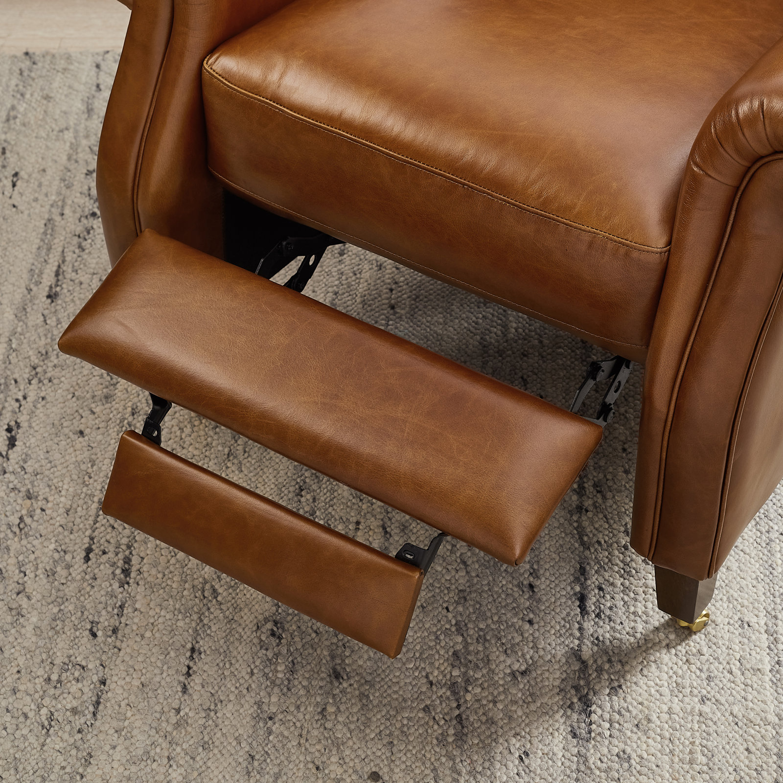 Winthrop Genuine Leather Recliner, Brown
