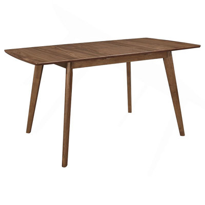 Table de salle à manger rectangulaire en noyer naturel