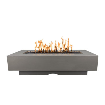 Del Mar Rectangle Concrete Smokeless Fire Pit