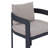 Set Of 2 Outdoor Patio Dining Chair, Aluminum Dark Gray Finish Frame With Beige Cushion-1510660722-1510660723
