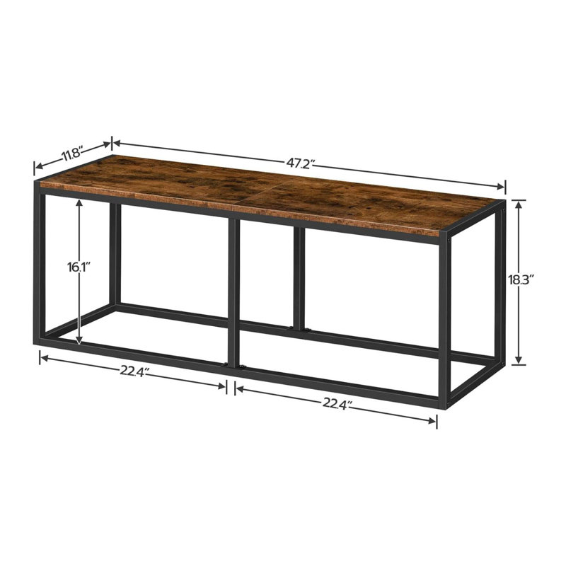 Teysean Bench, Brown/Black