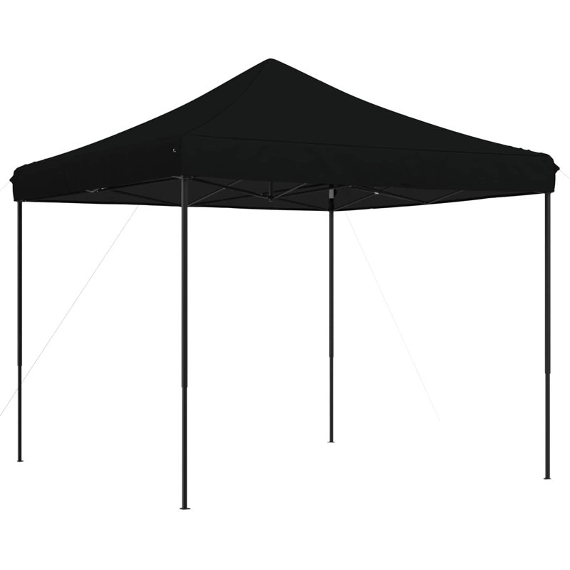 Vidaxl Foldable Tent Canopy Patio Pavilion Gazebo Pop Up Tent Marquee Canopy, 315cm H x 292cm W x 292cm D, Black, Black