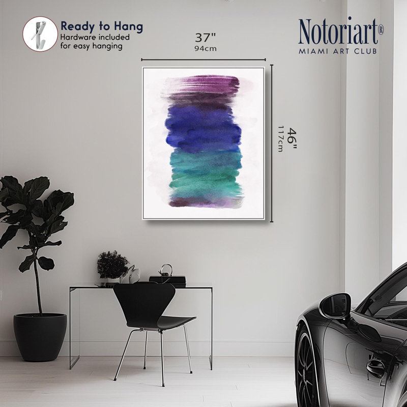 «Sour Candy aquarelle» par Notoriart, H 36 po x l 45 po, Cadre blanc