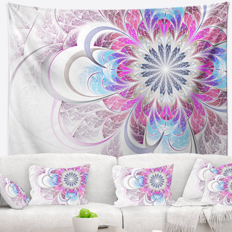 Tapisserie florale à grandes fleurs, H 50 po x l 60 po