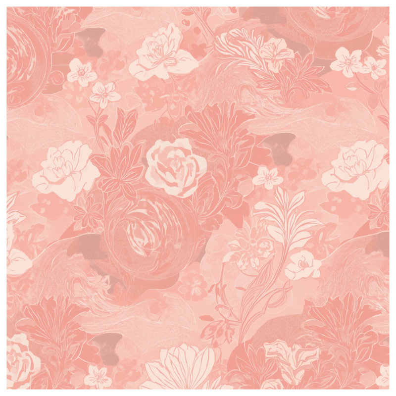 Pink Floral Pattern Comforter, Twin