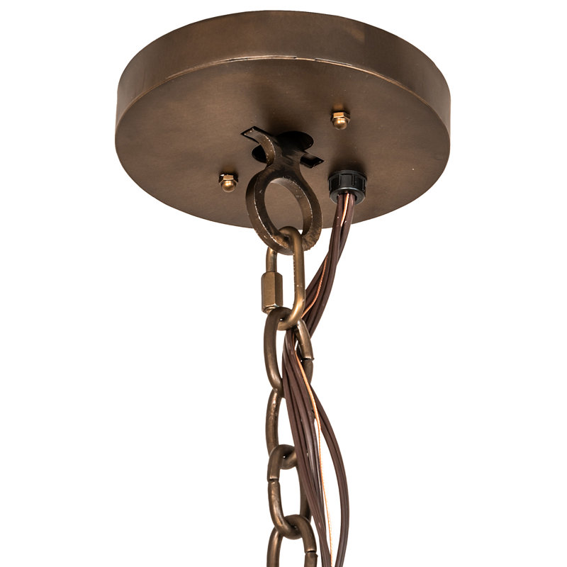 40" Wide Wildlife At Dusk Inverted Pendant