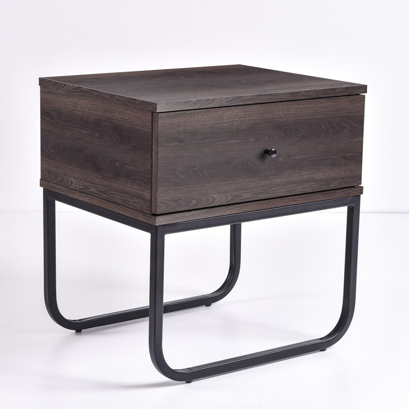 muir 50.2 cm W Bedside Table, Antico Wenge